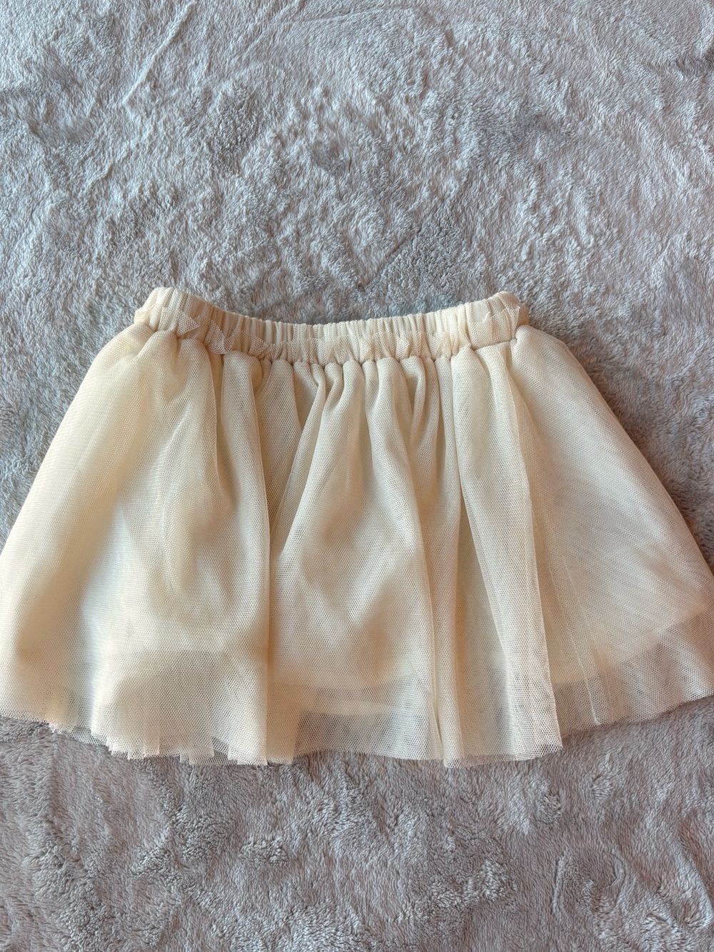 Gap Cream Tulle Mini Skirt with Elastic Waist